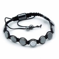 Magnetický Hematitový Náramok Shamballa - Krúžky Ploché
