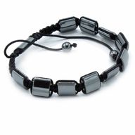 Magnetický Hematitový Náramok Shamballa - Dvojité Kocky