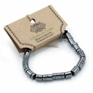 Magnetický Hematitový Náramok Shamballa -  Valce a Krúžky