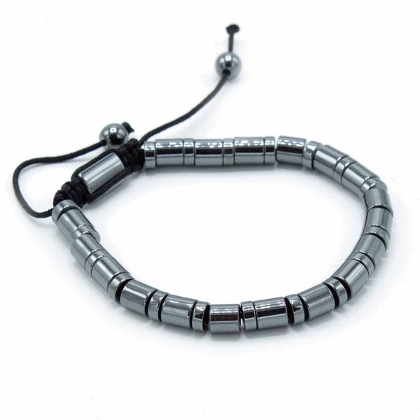 Magnetický Hematitový Náramok Shamballa - Valce a Krúžky