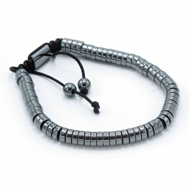 Magnetický Hematitový Náramok Shamballa - Krúžky