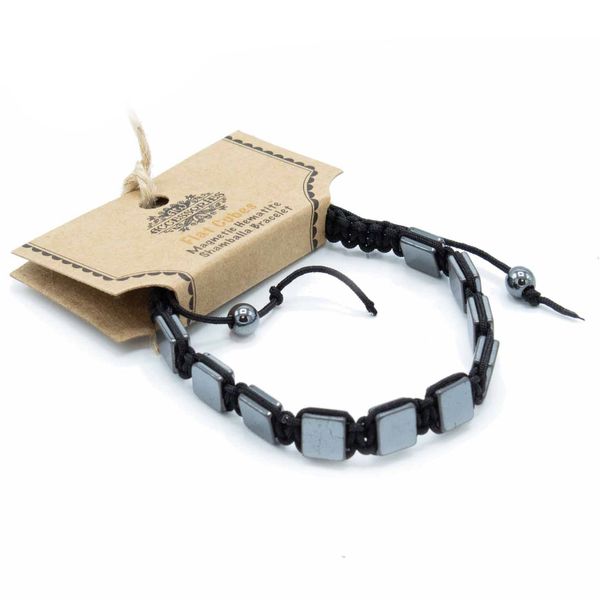 Magnetický Hematitový Náramok Shamballa - Ploché Kocky