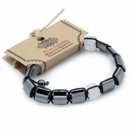 Magnetický Hematitový Náramok Shamballa - Kocky - Ruženín