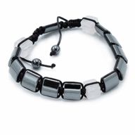 Magnetický Hematitový Náramok Shamballa - Kocky - Ruženín