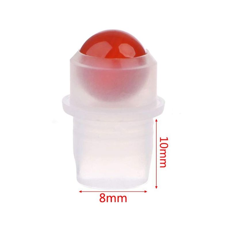 Náhradný Roll-On Uzáver so Vzácnym Kameňom pre 5ml Fľašku - Červený Jaspis