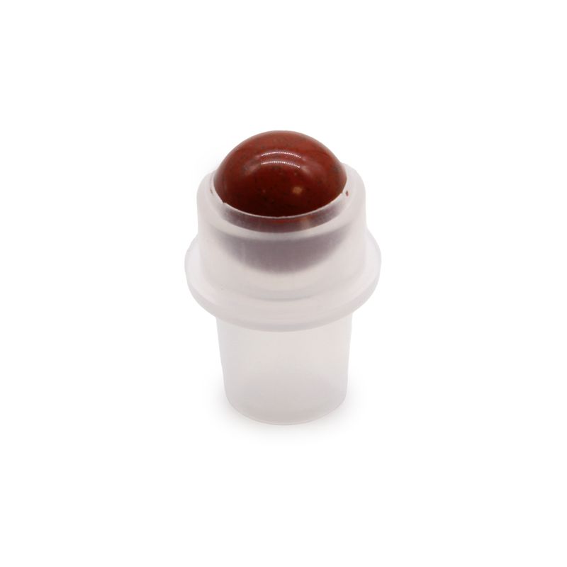 Náhradný Roll-On Uzáver so Vzácnym Kameňom pre 5ml Fľašku - Červený Jaspis