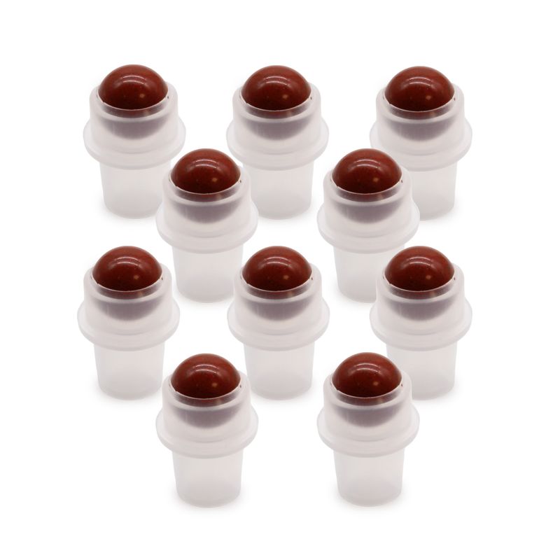Náhradný Roll-On Uzáver so Vzácnym Kameňom pre 5ml Fľašku - Červený Jaspis