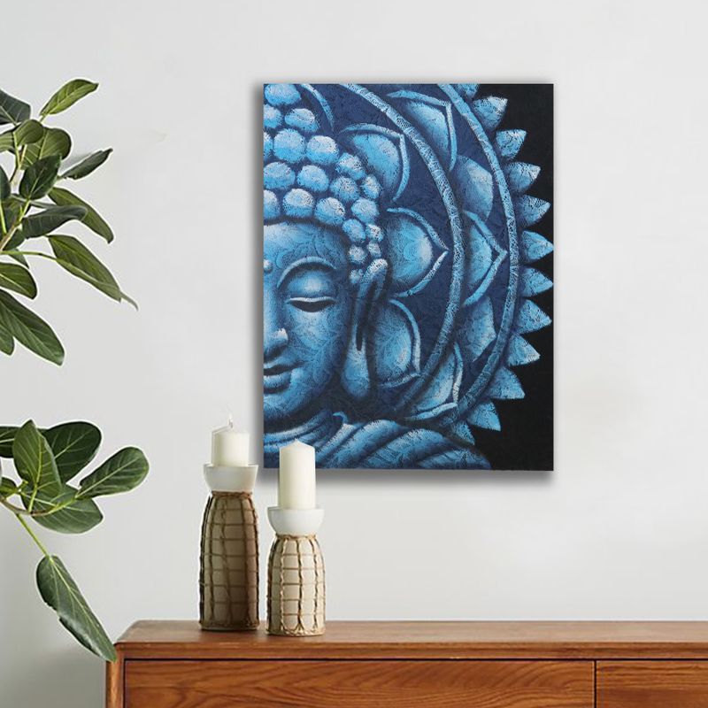 Modrý Budha Mandala Obraz  60x80cm