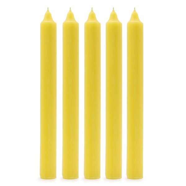 Stolové Sviečky Jednofarebné - Rustikálna Žltá