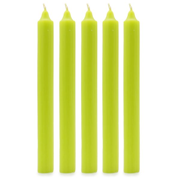 Stolové Sviečky Jednofarebné - Rustikálna Limetkovo Zelená