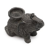 Stojan na Vonné Tyčinky alebo Sviečku - Slon - Antická Čierna