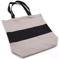 Dvojfarebná Bavlnená Taška – 38 x 42 x 12 cm – Sivá a Čierna – 10 oz