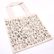 Veľká Bavlnená Nákupná Taška - 38 x 42 cm - Život v Lese - 10 oz