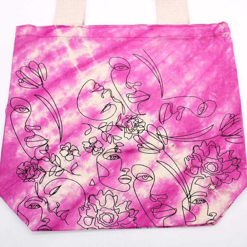 Bavlnená Taška (6 oz) – 38 x 42 x 12 cm – Pekná tvár – Magento – Prírodné Ramienka