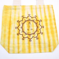 Bavlnená Taška (6oz) - 38x42x12cm - Namaste Ruky - Žltá - Prírodné Ramienka