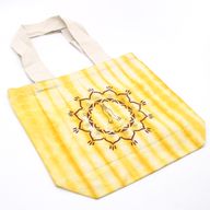 Bavlnená Taška (6oz) - 38x42x12cm - Namaste Ruky - Žltá - Prírodné Ramienka