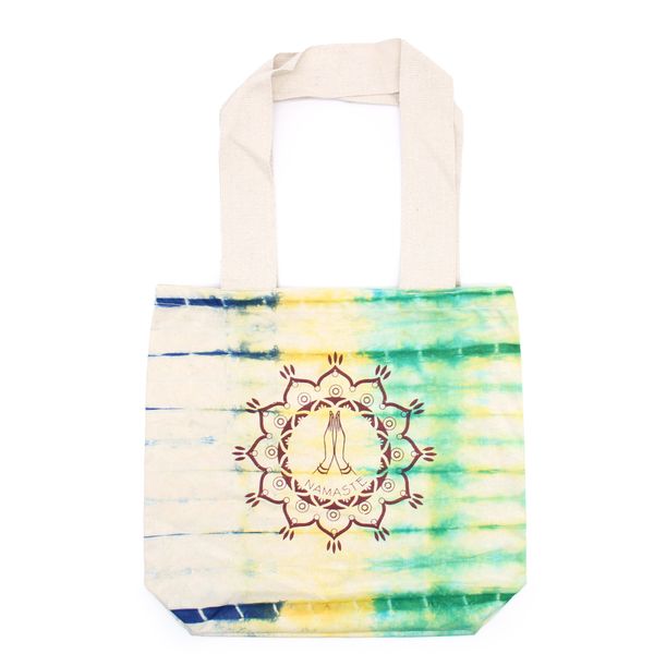 Bavlnená Taška (6oz) - 38x42x12cm - Namaste Ruky - Viacfarebná - Prírodné Ramienka