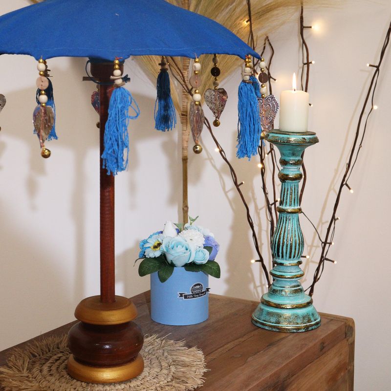 Bali Home Decor Slnečník - Bavlna - Tyrkysový - 40cm