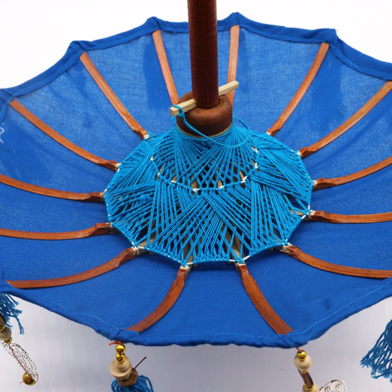 Bali Slnečník - Bavlna - Modrý Dekor - 40cm