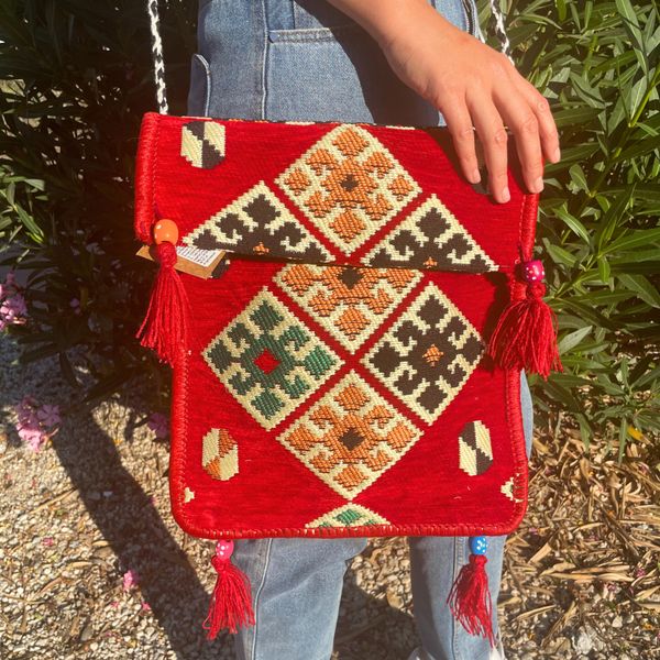 Kilim Festivalová Taška - Červená