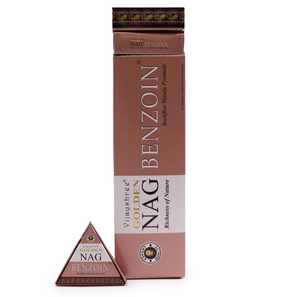 42g Jumbo Golden Nag Vonné Kužele Tečúci Dym - Benzoín