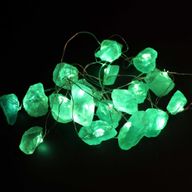 LED Svetelná Reťaz s Drahými Kameňmi - Krištáľový Nefrit