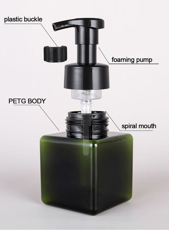 Fľaša s Dávkovačom Peny na Opakované Použitie, Kocka – 250 ml