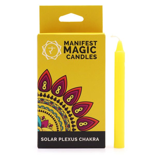 Ezoterické Magické Sviečky (balenie po 12 ks) - Žlté - Solar Plexus Čakra