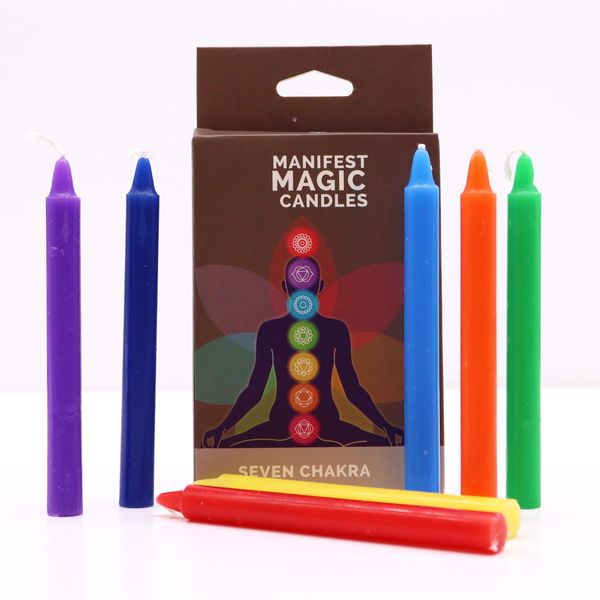 Ezoterické Magické Sviečky (balenie po 7 ks) - 7 Čakier