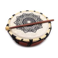 Mandala Šamanský Bubon s 1 Paličkou - 20 cm