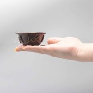 Starožitná Medená Rituálna Miska Trojitý Mesiac  8x4 cm