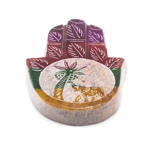 Stojan na Vonné Tyčinky Hamsa 9x6cm - Slon a Palma