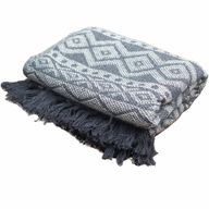 Boho Pohodlný Prehoz - 125 x 150 cm - Sivá Geometria
