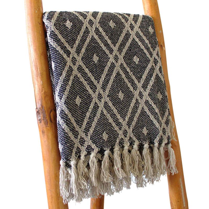 Boho Pohodlný Prehoz - 125 x 150 cm - Čierno-Béžová Regentská