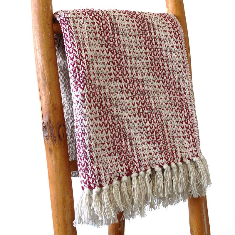 Boho Pohodlný Prehoz - 125 x 150 cm - Rubínová Dvojfarebná