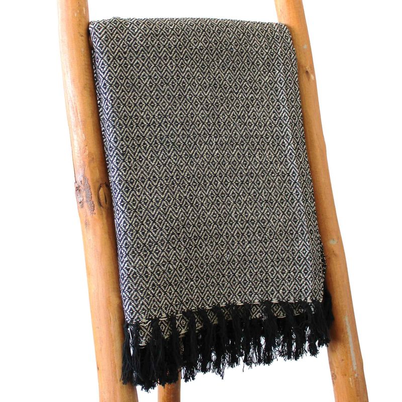 Boho Pohodlný Prehoz - 125 x 150 cm - Drevené Uhlie