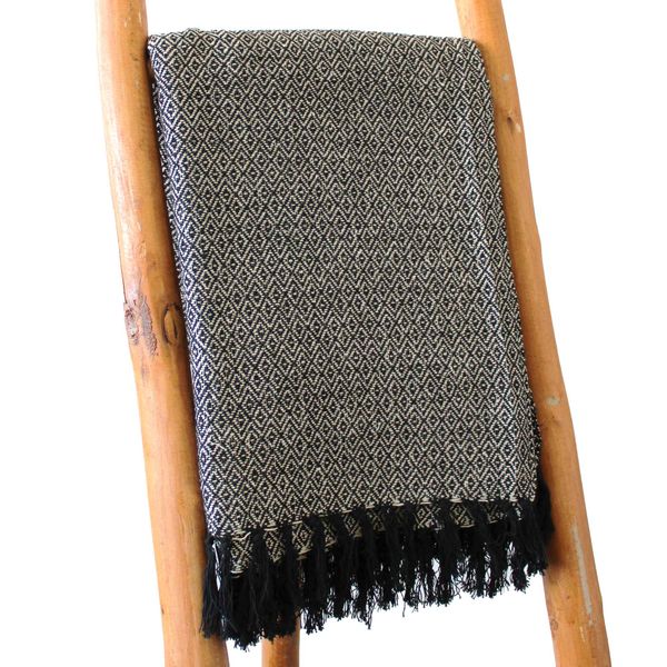 Boho Pohodlný Prehoz - 125 x 150 cm - Drevené Uhlie