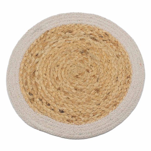 Prírodné Prestieranie - Juta a Bavlna 30 cm - Slonovinový okraj