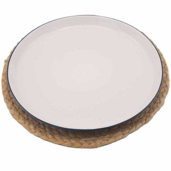Prírodné Prestieranie - Juta 30 cm - Potlač Mandaly