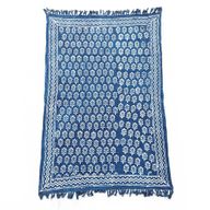 Ručne Vyrábaný Indigový Prehoz - 170x120cm - Kvet Chhota