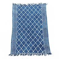Ručne Vyrábaný Indigový Prehoz - 170x120cm - Polnočný Heerak