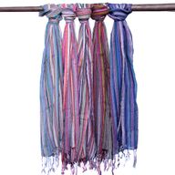 Indické Boho Šatky - 50x180 cm - Odtiene Fialovej