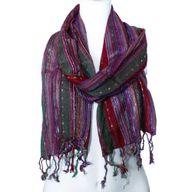 Indické Boho Šatky - 50x180cm - Odtiene Zelenej