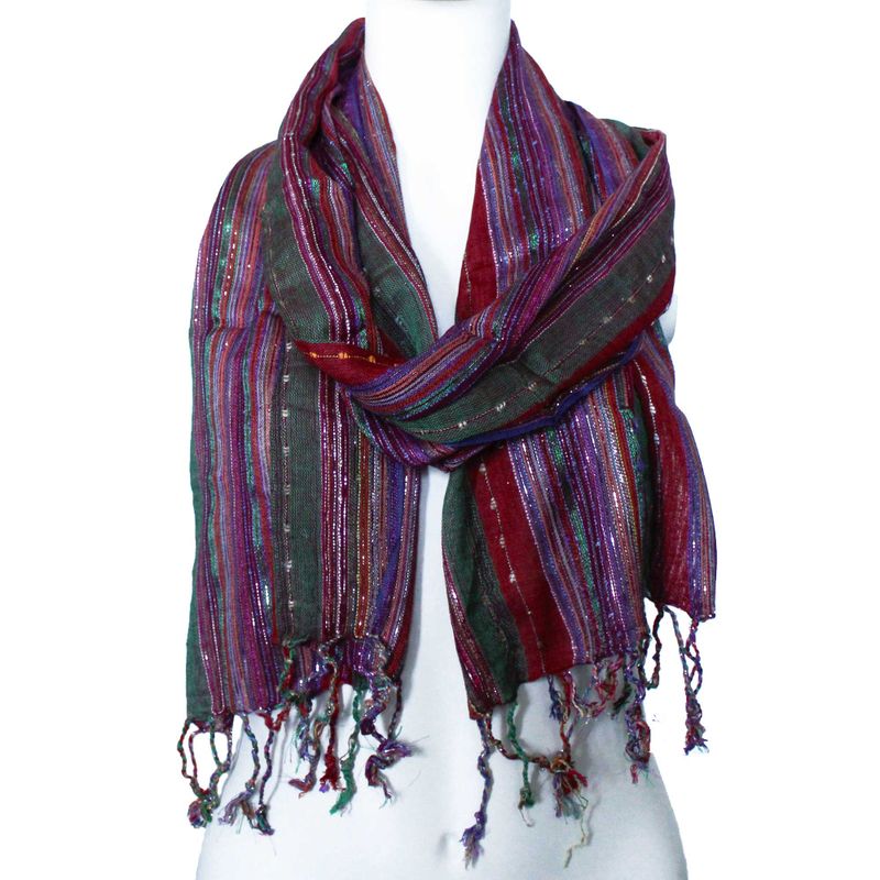Indické Boho Šatky - 50x180cm - Odtiene Zelenej