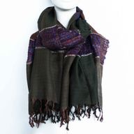 Veľké Indické Boho Šatky - 75x180cm - Odtiene Modrej