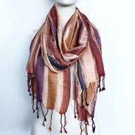 Veľké Indické Boho Šatky -75x180cm - Odtiene Zelenej