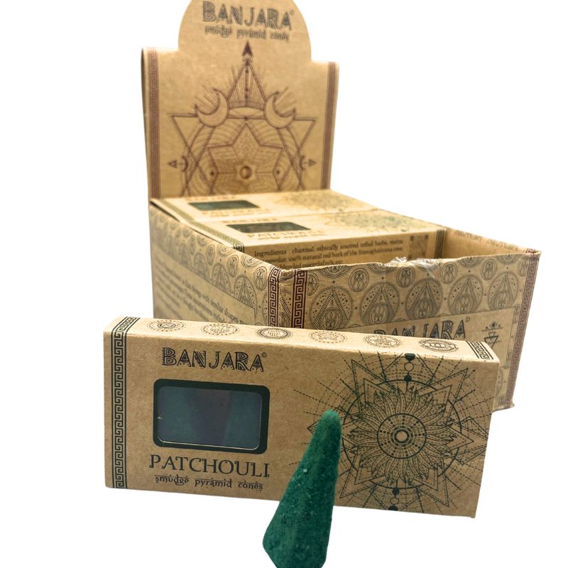 Banjara Vykurovacie Pyramídové Kužele - Pačuli
