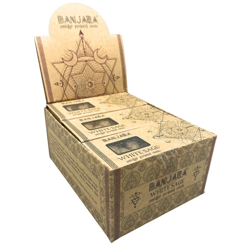 Banjara Vykurovacie Pyramídové Kužele - Biela Šalvia