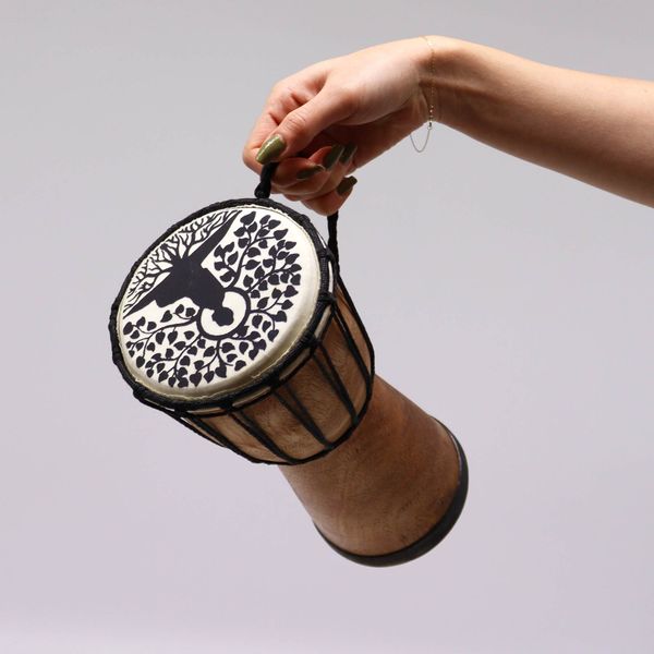 Ručne Vyrobený Bubon Djembe - Výška 25cm