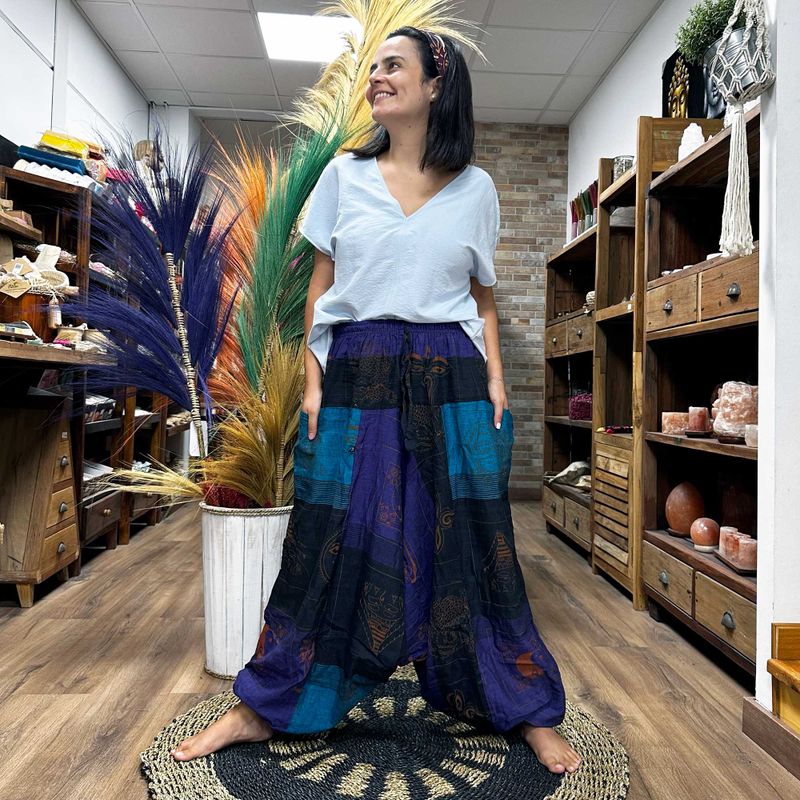 Jogové a Festivalové Nohavice - Himalájska Potlač Aladina - Fialové